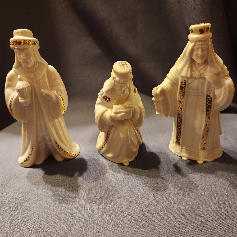Lenox China Jewels Nativity Three Wise Men 3 Kings USA NWB